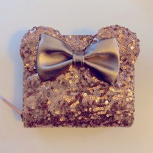 Loungefly Disney Parks Sequined Rose Gold Wallet